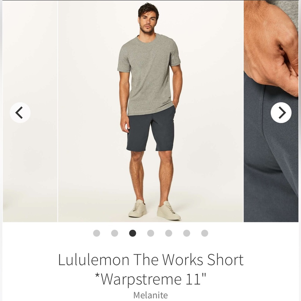 Lululemon The Works Warpstreme 11" Stretch Men’s 38 Golf Performance Shorts